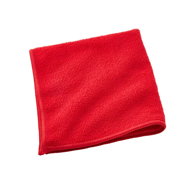 Red Microfiber Cleaning Cloths 12" x 12" – 24-Count