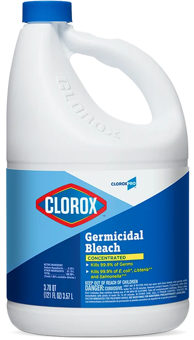 Clorox Germicidal Bleach Concentrated 121 fl oz - Case of 3