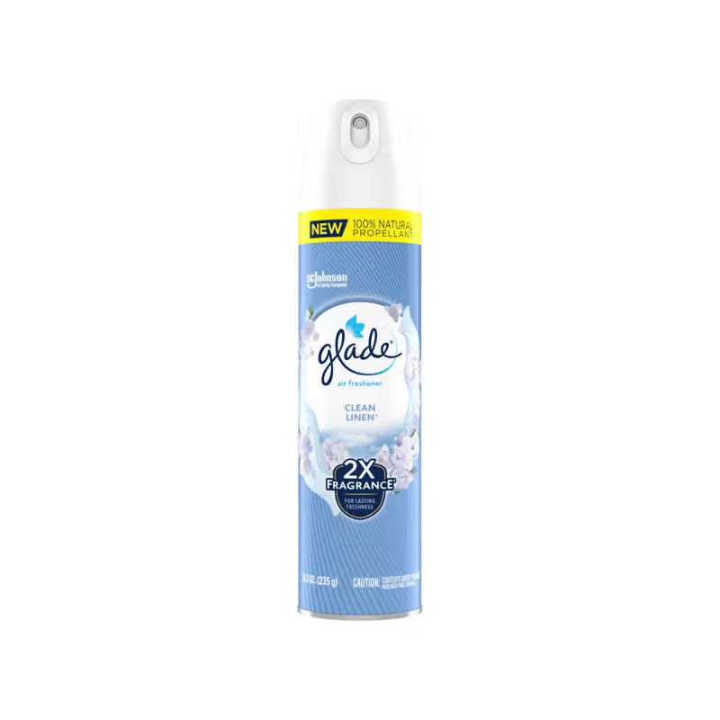 Glade Air Freshener Spray Clean Linen – Case of 6 x 8oz Cans