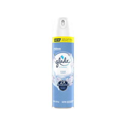 Glade Air Freshener Spray Clean Linen – Case of 6 x 8oz Cans