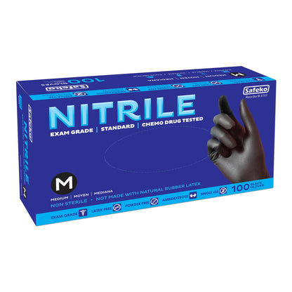 Black Nitrile Gloves – Case of 10 (1000 Gloves)