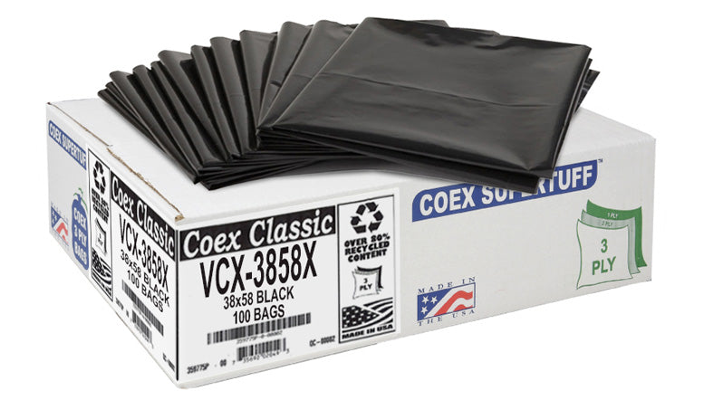 Black Trash Bags 38x 58 – 100 Count