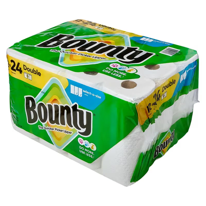 Bounty® Select-A-Size Household & Kitchen Roll Paper Towel, 2-Ply, 82 Count/Roll, 12 Rolls/Case