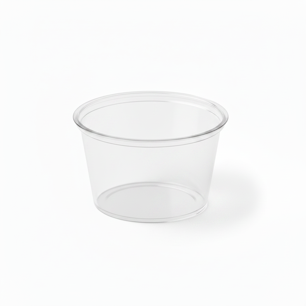 1 oz Clear Plastic Portion Cups — Case of 2,500 (20 Packs × 125 Cups)