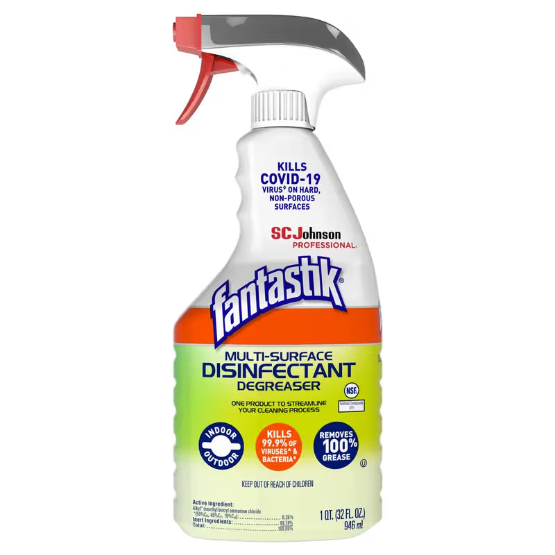 Fantastik® Herbal All Purpose Cleaner Disinfectant – 32 oz RTU Spray, 8/Case
