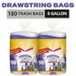 Xtratuff Trash Bag Drawstring 8 Gallon Lavender - 2 Pack (180CT)