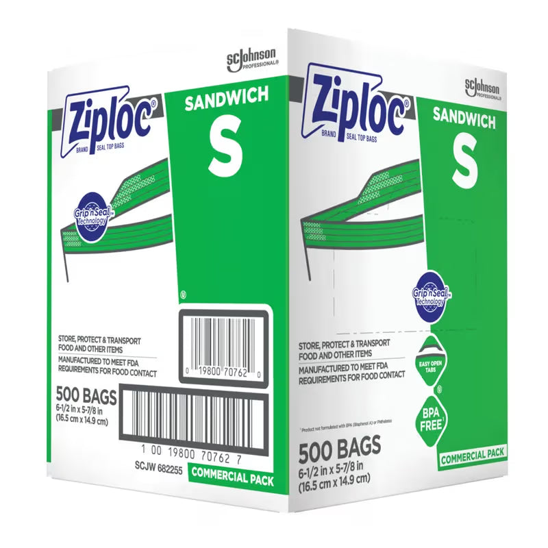 Ziploc Sandwich Bags – Case of 500